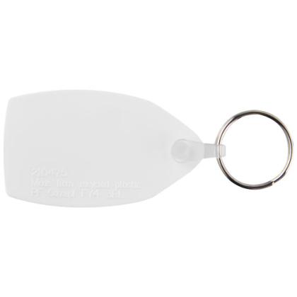 Tait rectangular-shaped recycled keychain