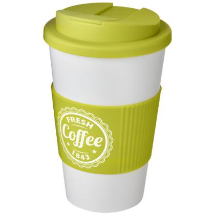 Americano® 350 ml tumbler with grip & spill-proof lid