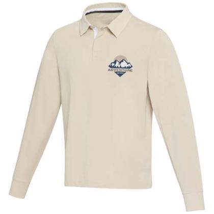 Clyde unisex organic rugby polo sweatshirt