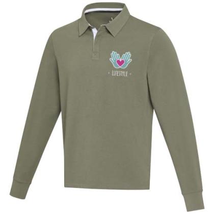 Clyde unisex organic rugby polo sweatshirt