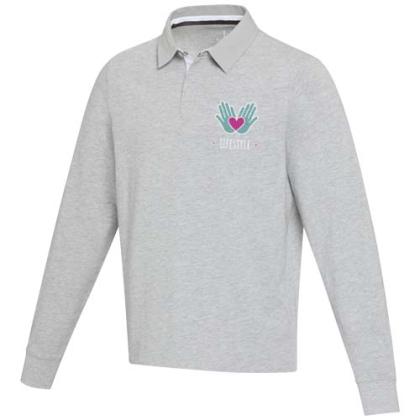 Clyde unisex organic rugby polo sweatshirt
