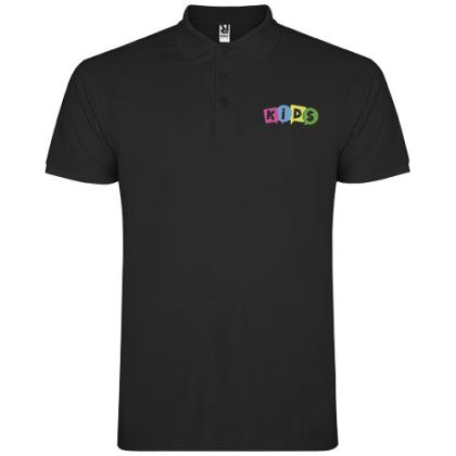 Star short sleeve kids polo