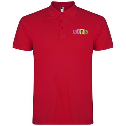 Star short sleeve kids polo