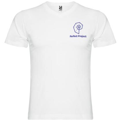 Samoyedo short sleeve men's v-neck t-shirt