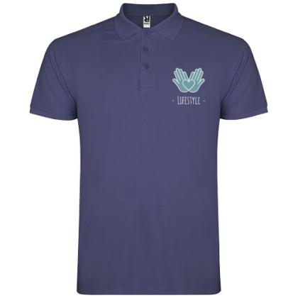 Star short sleeve men's polo