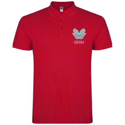 Star short sleeve men's polo