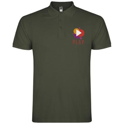 Star short sleeve men's polo