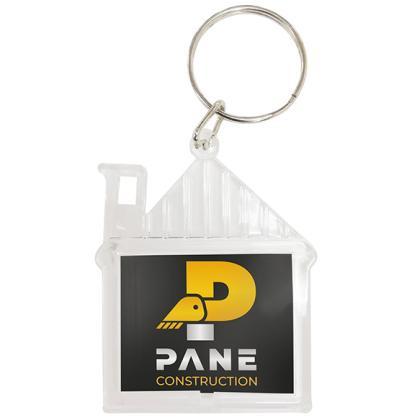 HOUSE SHAPED INFIL ACRYLIC KEY RING E1514005