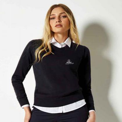 KK353 Kustom Kit Ladies Arundel Cotton Acrylic V Neck Sweater E1510001
