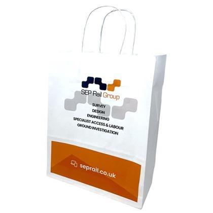 Twist Handled Kraft Paper Bag - Digital Print E158708