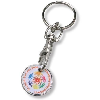 PRINTED TROLLEY COIN KEY RING E1514106