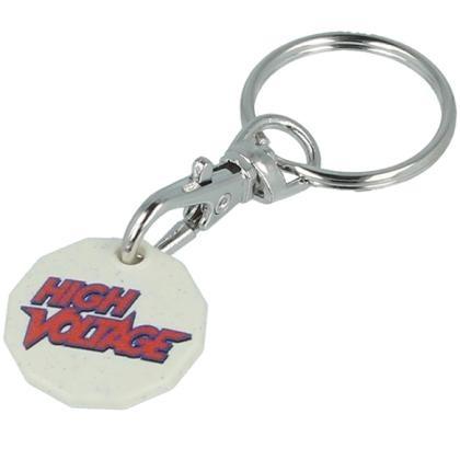 100% Recycled Trolley Coin Key Ring E1514101