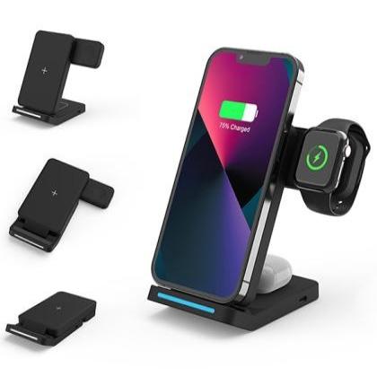 W41 Foldable 3 in 1 Wireless Charging Stand E157307