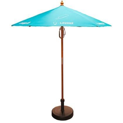 2M Round Wooden Parasol E1510705