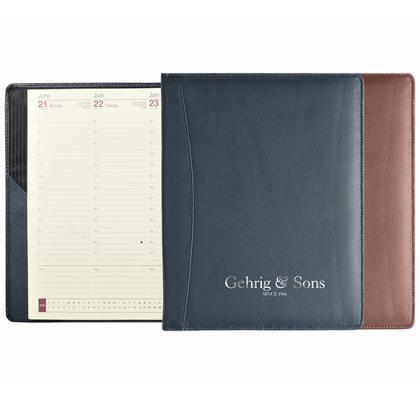 CHELSEA LEATHER DELUXE QUARTO COMB BOUND DESK DIARY E1514401