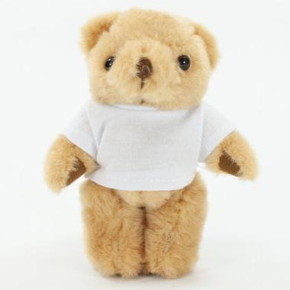 13cm Jointed Honey Bear with a White T-shirt E1512805