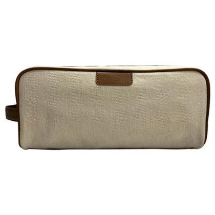 Canvas and Leather Washbag E152706