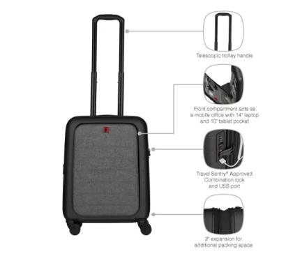 Wenger Syntry Trolley, Grey 36 L Polycarbonate, Polyester