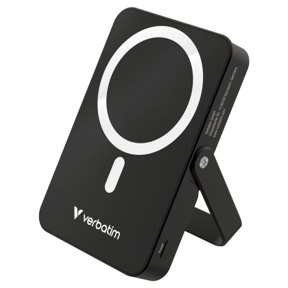 Verbatim Charge &lsquo;n&rsquo; Go Power Bank with Stand Magnetic Wireless 10000mAh