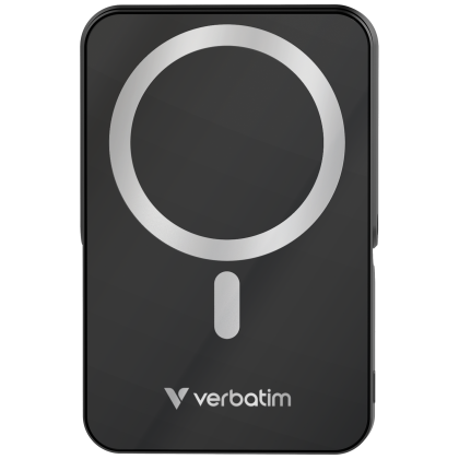 Verbatim Charge &lsquo;n&rsquo; Go Power Bank with Stand Magnetic Wireless 10000mAh