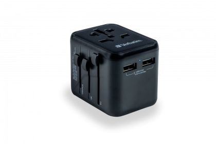 Verbatim Universal Travel Adapter UTA-01 with 2xUSB Charger