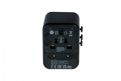 Verbatim Universal Travel Adapter UTA-01 with 2xUSB Charger