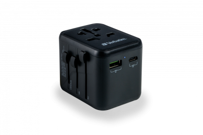 Verbatim Universal Travel Adapter UTA-02 PD20W / QC / 1xUSB / 1xType-C