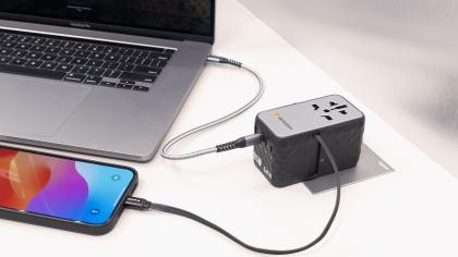 Verbatim Charge ´n´ Travel Adapter Diamond 85W Retractable Cable CNT-02