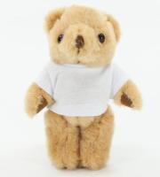 13cm Jointed Honey Bear with a White T-shirt E1512805