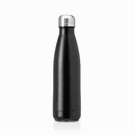 Oasis recycled black powder coated stainless steel, thermal insulated bottle - 500ml