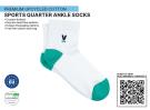 Premium UPCYCLED Sports Quarter 1/4 Ankle Sustainable socks