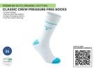 Premium Classic Crew Pressure Free Sustainable socks in organic cotton