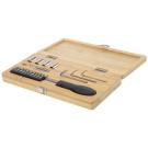 Rivet 19-piece bamboo/recycled plastic tool set