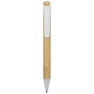 Rattan bamboo and recycled plastic ballpoint pen (black ink)