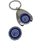 Alloy Injection Trolley Coin Key Ring Holders with Full Colour Printed Decal  E1514105
