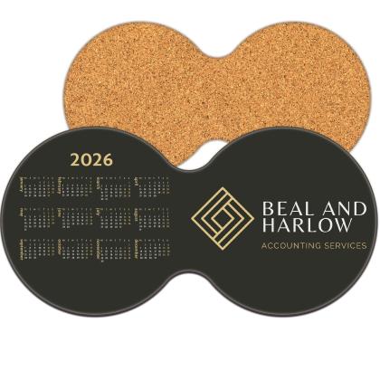 Melamine Calendar Coaster, Cork Reverse