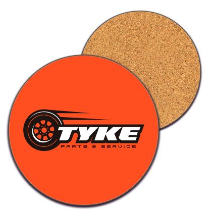 Melamine Round Coaster, Cork Reverse