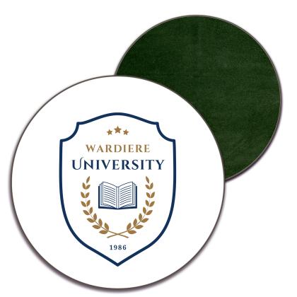 Melamine Round Coaster, Green Baize Reverse