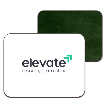 Melamine Rectangle Coaster, Green Baize Reverse
