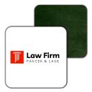 Melamine Square Coaster, Green Baize Reverse