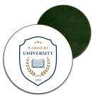 Melamine Round Coaster, Green Baize Reverse