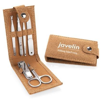 6 Piece Manicure Set in a Cork Pocket Case (25708)