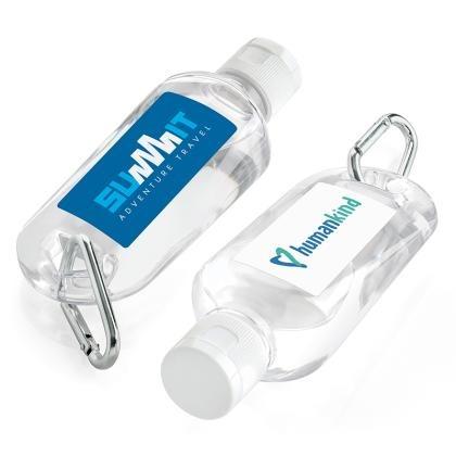 70ml Antibacterial Hand Sanitiser on a Carabiner Clip (25715)
