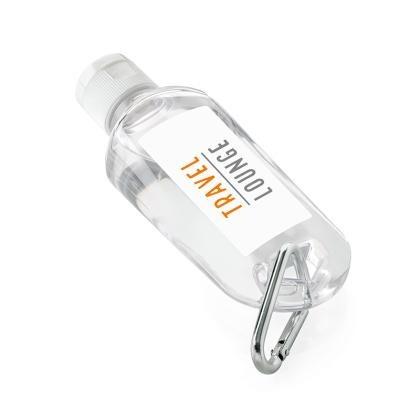 70ml Antibacterial Hand Sanitiser on a Carabiner Clip (25715)