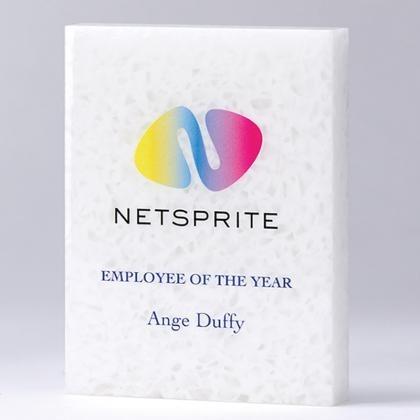 15cm x 12.5cm x 2.5cm 100% Recycled Acrylic Rectangle Award (25452)