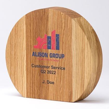 18.5cm x 20.5cm x 3.5cm Beech Circle Award (25444)