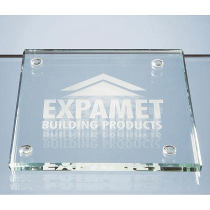 10cm Jade Glass Square Coaster (25695)