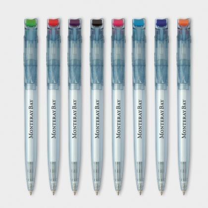Green & Good Litani Recycled Bottle Pen - Clear blue (25060)