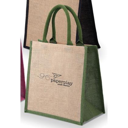 Green & Good Brighton Natural/ Coloured Jute Bag (25482)