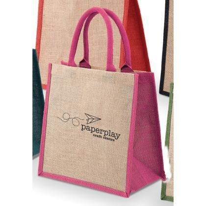 Green & Good Brighton Natural/ Coloured Jute Bag (25482)